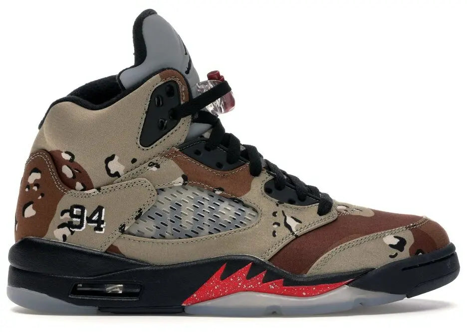 AIR JORDAN 5 X SUPREME “DESERT CAMO” - https://treadfitpro.com/